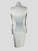 Amanda Wakeley cream wool blend long sleeve dress size UK8/US4