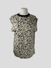 McQ black & beige short sleeve top size UK6/US2