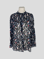 Club Monaco multicoloured long sleeve blouse size UK12/US8