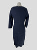 Donna Karan navy cotton blend 3/4 sleeve dress size UK12/US8