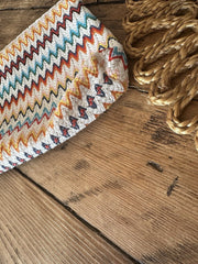 Missoni multicoloured fabric clutch bag