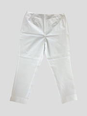 Lafayette 148 white cotton blend cropped trousers size UK14/US10