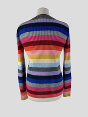 Wyse multicoloured cashmere blend long sleeve jumper size UK12/US8