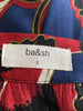 Ba&sh navy & red print A- line skirt size UK12/US8