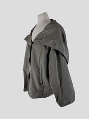 Max Mara taupe hooded oversized raincoat size UK12/US8