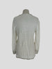 Amina Rubinacci white glitter linen & silk cardigan size UK14/US10