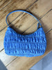 Prada blue Ruched Hobo small nylon handbag