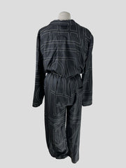 Toteme black & white 100% silk trouser & top set Size UK6/US2