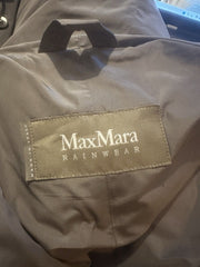 Max Mara taupe hooded oversized raincoat size UK12/US8