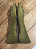 Contigo green velvet pointy toe flat shoes size UK6/US8