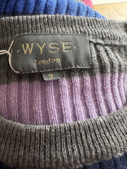 Wyse multicoloured cashmere blend long sleeve jumper size UK12/US8