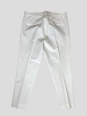 J. Crew white cotton blend cropped trousers size UK14/US10