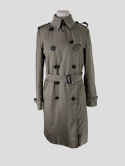 Burberry khaki trench belted coat size UK12/US8
