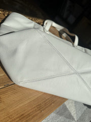 V By Townsley white vegan leather tote medium handbag