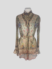 Etro multicoloured long sleeve top size UK8/US4