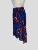 Ba&sh navy & red print A- line skirt size UK12/US8