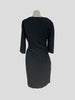 Diane Von Furstenberg black 3/4 sleeve dress size UK16/US12