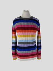 Wyse multicoloured cashmere blend long sleeve jumper size UK12/US8