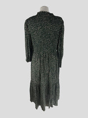 Wyse London green print midi dress size UK16/US12