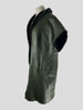 Unbranded leather dark khaki short sleeve waistcoat size UK10/US6
