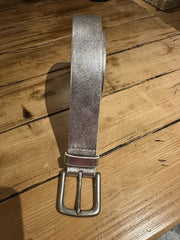 Stoned & Waisted silver 100% leather 100cm belt