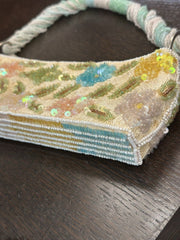 Unbranded multicoloured sequins sparkly evening clutch