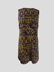 Missoni yellow & black 100% silk sleeveless dress size UK10/US6