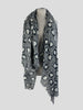 Stella McCartney navy & white cotton blend scarf