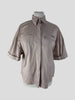 Brunello Cucinelli beige cotton blend shirt sleeve shirt size UK8/US4