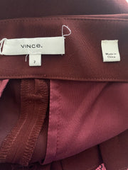 Vince burgundy shorts size UK6/US2