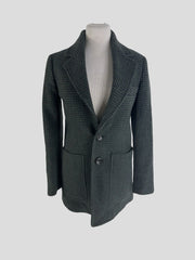 Joseph khaki & black tweed wool blend jacket size UK6/US2