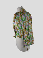 Sandro multicoloured print cropped top size UK8/US4