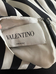 Valentino black & white virgin wool & silk long sleeve dress size UK8/US4