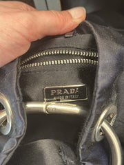 Prada black vintage 2003 mini wrist bag