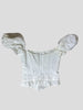 De La Vali cream 100% cotton crop top size UK6/US2