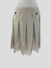 Burberry beige cotton blend A- Line skirt size UK12/US8