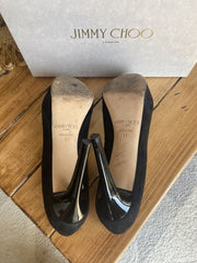 Jimmy Choo black suede pumps size UK8/US10