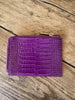 Smythson purple leather small coin purse