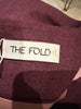 The Fold burgundy virgin wool blend along sleeve dress size UK16/US12