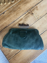 Marni green leather small clutch