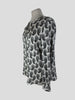 Kobi Halperin black & white silk blend blouse size UK10/US6