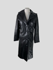 The Kooples black 100% lamb skin coat size UK8/US4