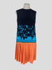 Prada black & orange sleeveless dress size UK12/US8