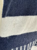 Duffy white & navy 100% cashmere jumper size UK8/US4