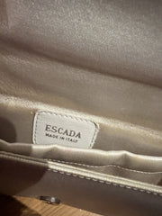 Escada silver glitter evening chain small clutch