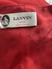 Lanvin red 100% silk shirt sleeve cocktail dress size UK12/US8