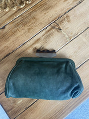 Marni green leather small clutch