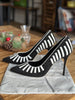 Manolo Blahnik black & white suede and leather heels size UK6.5/US8.5