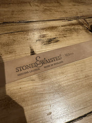 Stoned & Waisted silver 100% leather 100cm belt