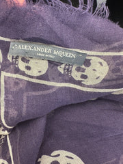 Alexander McQueen iris skull print scarf